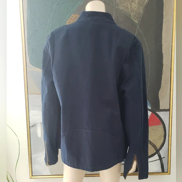 Lands' End | Denim Racing Jacket - Picture 2 of 12